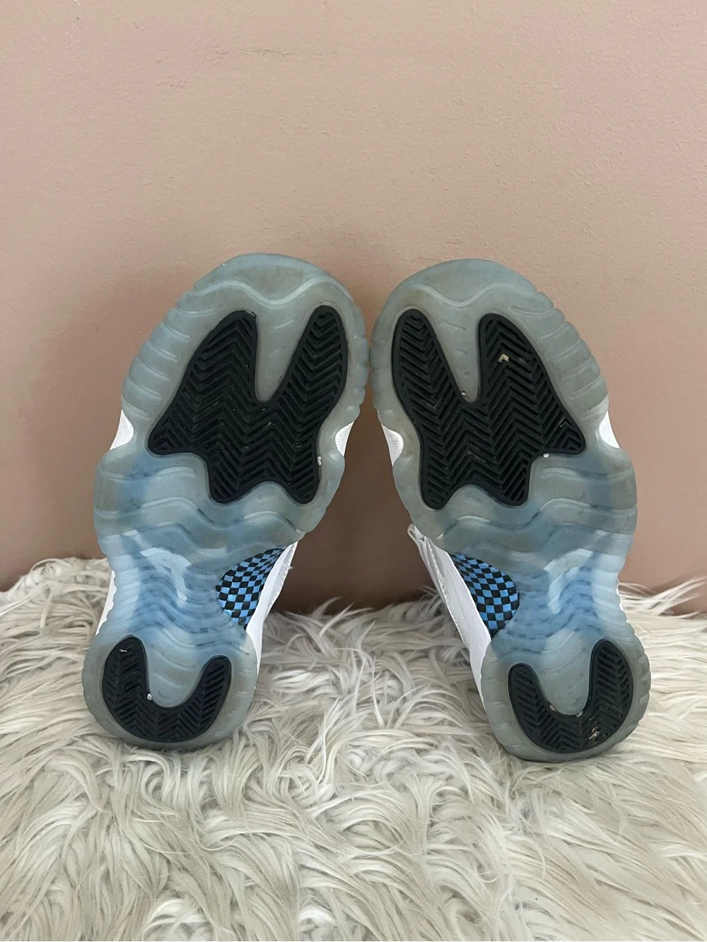 {Nike} Air Jordan 11 Retro GS Legend Blue Sneakers in White - Youth 4